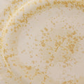 Golden Osmanthus | Handmade Ceramic Crystalline Glaze Dinner Plate with Floral Rim - Je t'aime Resolute