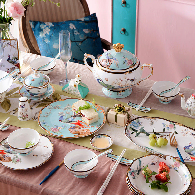 INGRI Phoenix Series Handcrafted Bone China Tableware Set - Je t'aime Resolute