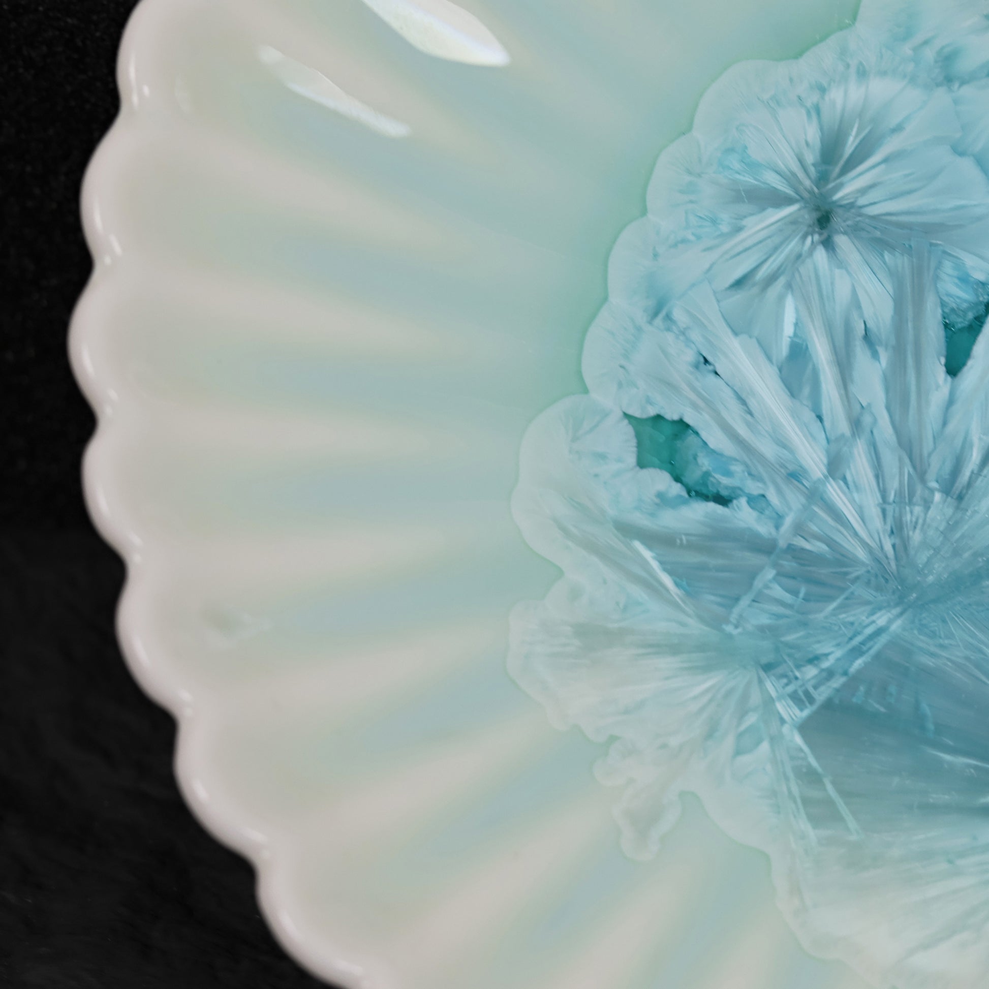 Frozen Lake | Handmade Ceramic Crystalline Glaze Mini Dessert Plate - Je t'aime Resolute