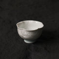 Ice White-Blue Crystalline Glaze Floral Rim Tea Cup – 3.1” Handmade Ceramic Teaware - Je t'aime Resolute