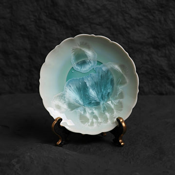 Frozen Lake | Handmade Ceramic Crystalline Glaze Mini Dessert Plate