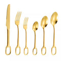 JR Ring-Handled Stainless Steel Cutlery Set (6 pcs) - Je t'aime Resolute