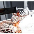 JR Handcrafted Spinning Crystal Wine Decanter with Metal Base - Je t'aime Resolute