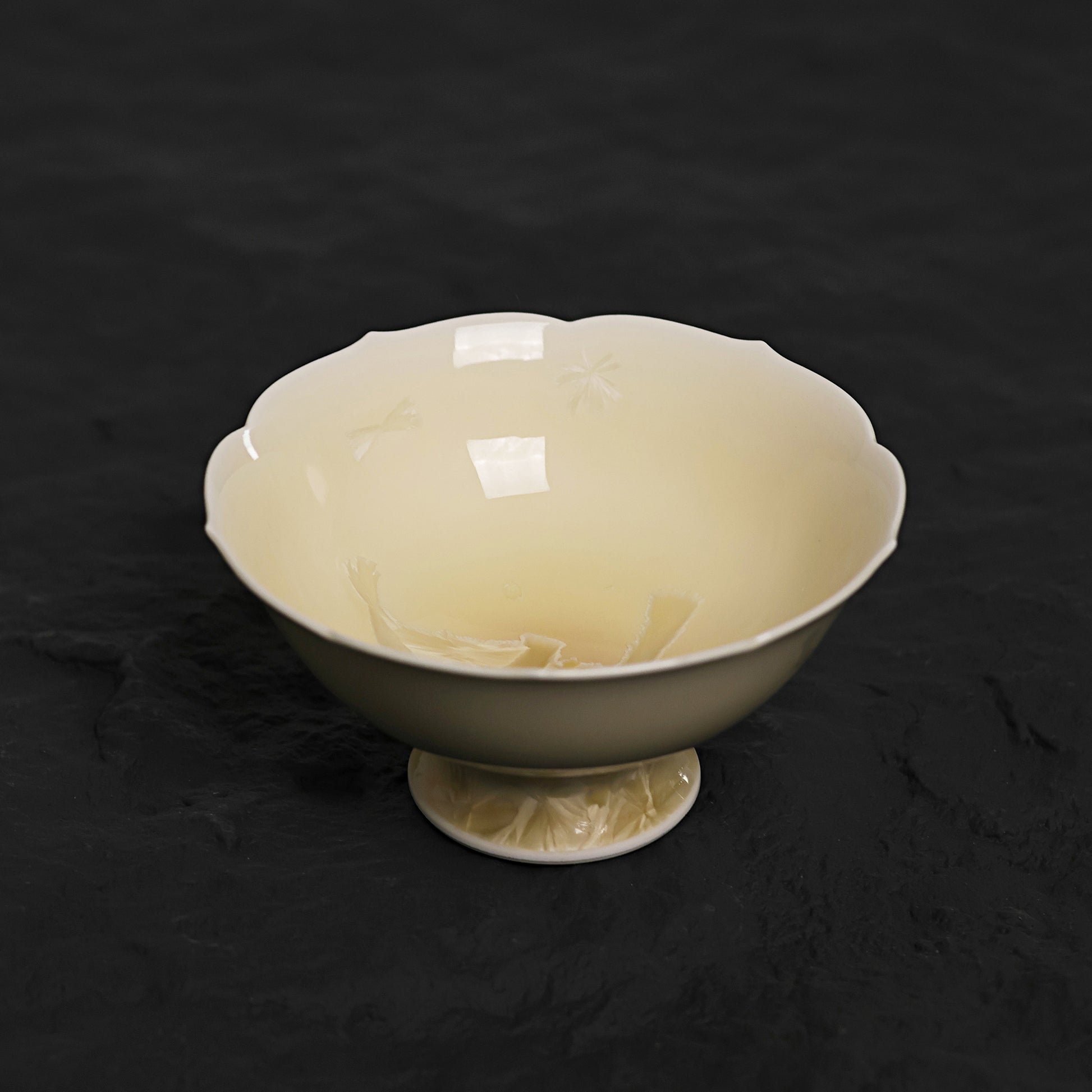 Sunlit Bloom | Lotus-Inspired  Handmade Ceramic Crystalline Glaze Tea Cup - Je t'aime Resolute