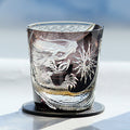 Edo Kiriko Handcrafted Dragon Motif Whisky Glass with Wooden Box - Je t'aime Resolute