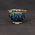Indigo Bloom | Handmade Flower-Shaped Ceramic Crystalline Glaze Teacup - Je t'aime Resolute