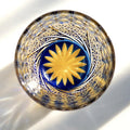 Edo Kiriko Handcrafted Blue Amber Whisky Tumbler with Wooden Box - Je t'aime Resolute