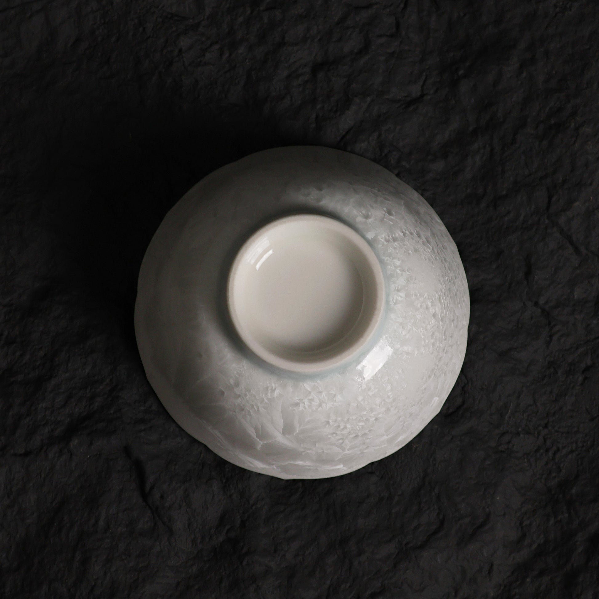 Glacier Veil | Lotus Edge Handmade Ceramic Crystalline Glaze Tea Cup - Je t'aime Resolute
