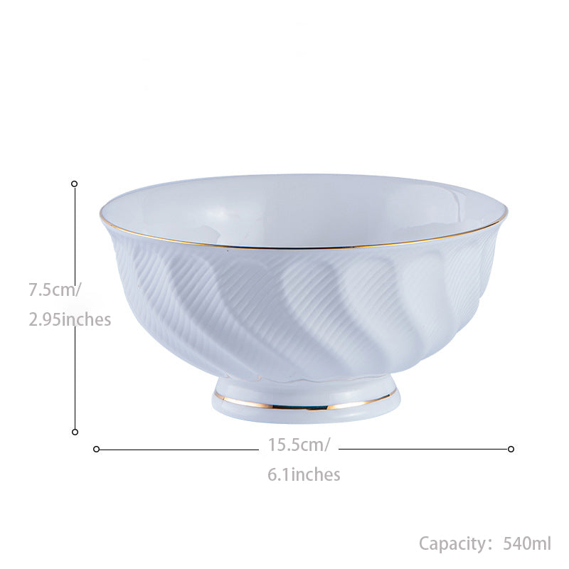 INGRI Pure White Series - Handcrafted Bone China Tableware Set - Je t'aime Resolute