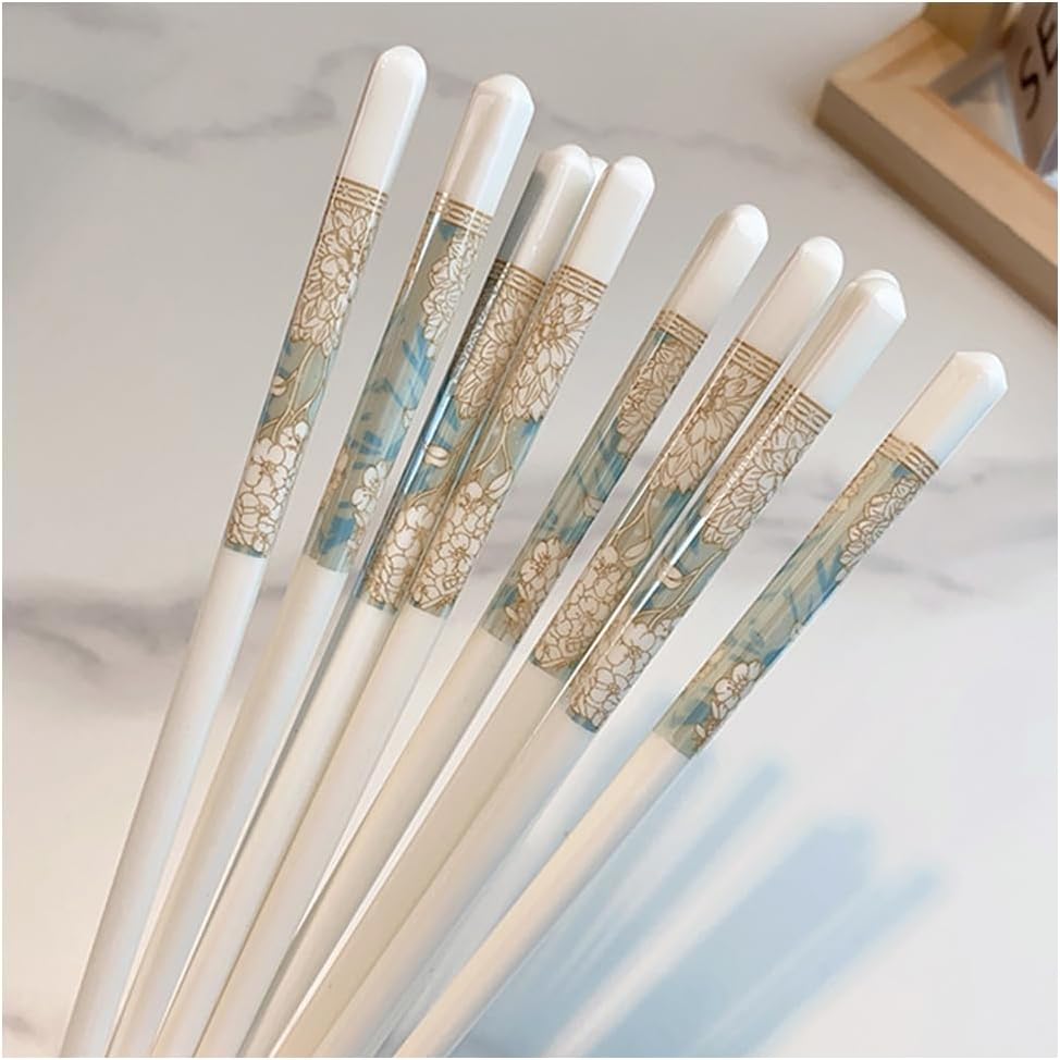 JR Handcrafted Strolling Garden Bone China Chopsticks Set (4 Pairs) - Je t'aime Resolute