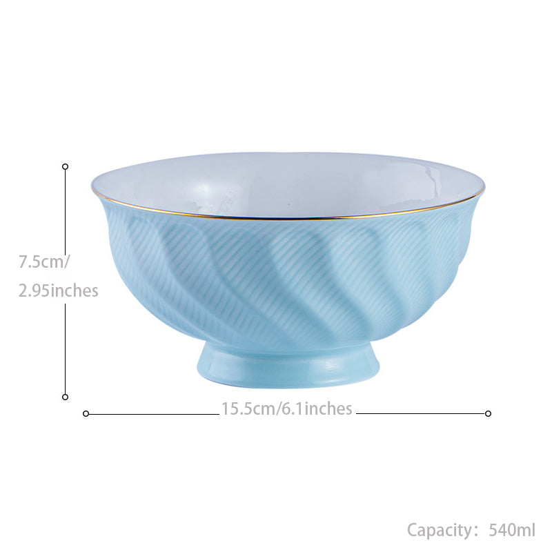 INGRI Ocean Blue Series - Handcrafted Bone China Tableware Set - Je t'aime Resolute