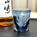 Edo Kiriko Handcrafted Pine & Crane Crystal Whisky Glass with Wooden Box - Je t'aime Resolute