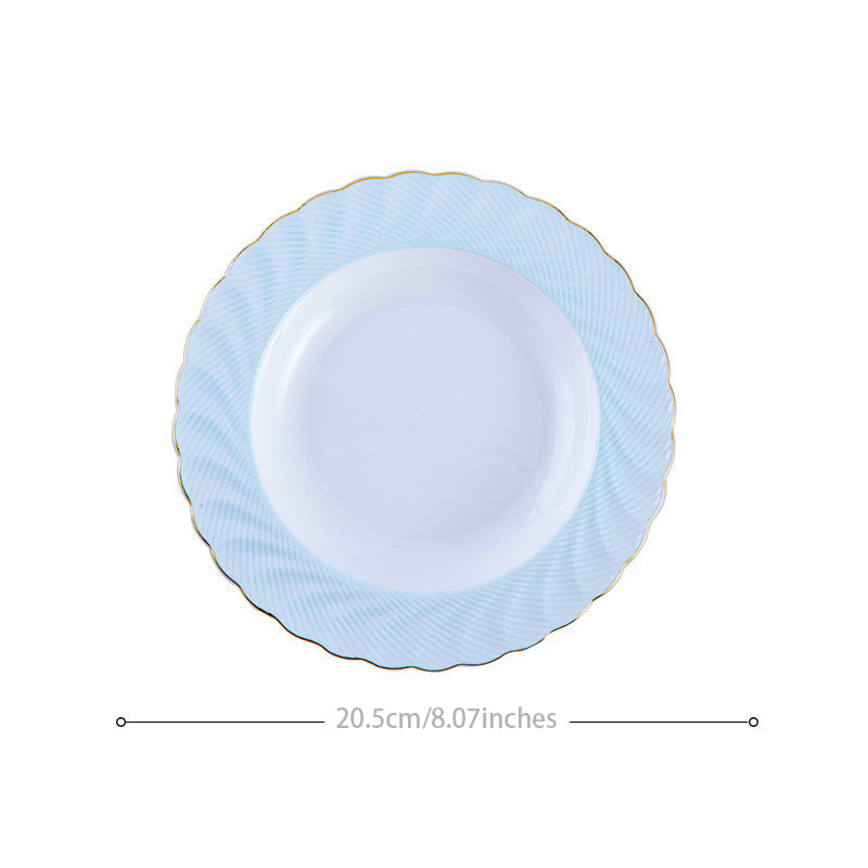 INGRI Ocean Blue Series - Handcrafted Bone China Tableware Set - Je t'aime Resolute