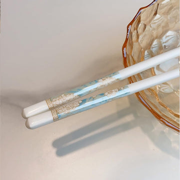 JR Handcrafted Strolling Garden Bone China Chopsticks Set (4 Pairs) - Je t'aime Resolute