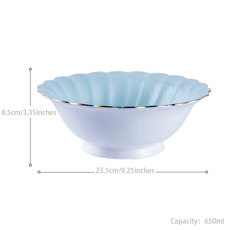 INGRI Ocean Blue Series - Handcrafted Bone China Tableware Set - Je t'aime Resolute