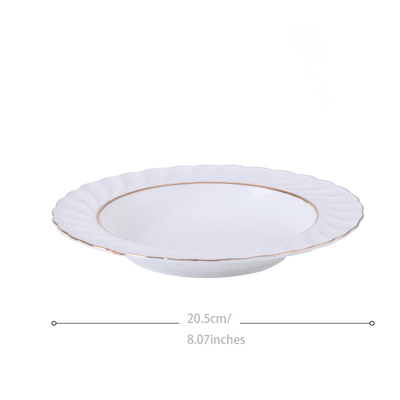 INGRI Pure White Series - Handcrafted Bone China Tableware Set - Je t'aime Resolute