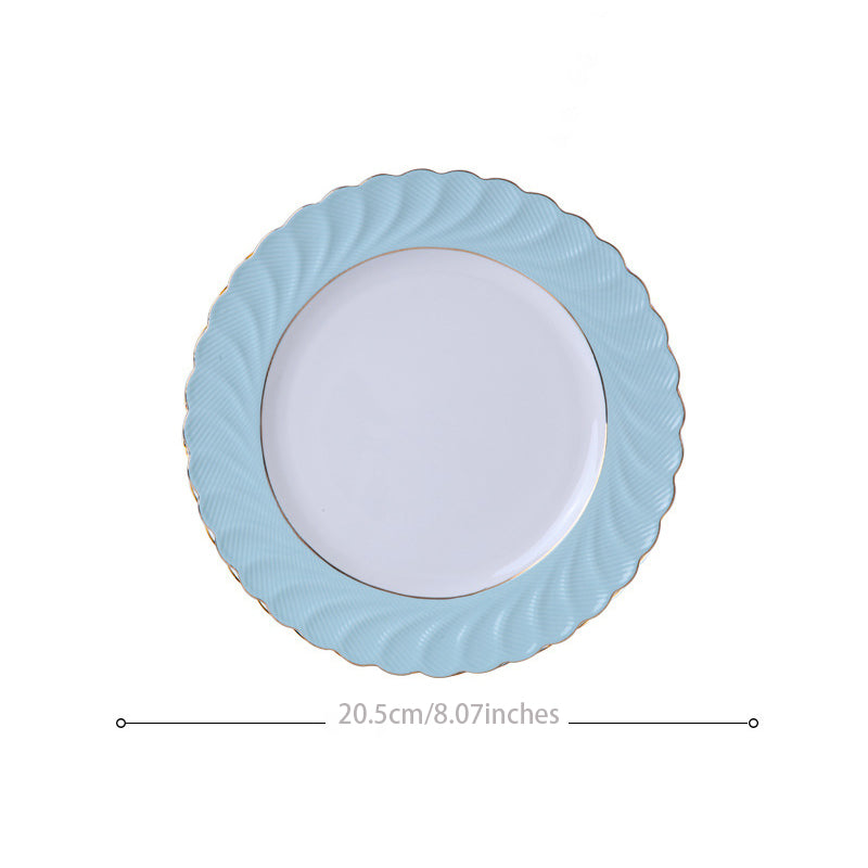 INGRI Ocean Blue Series - Handcrafted Bone China Tableware Set - Je t'aime Resolute