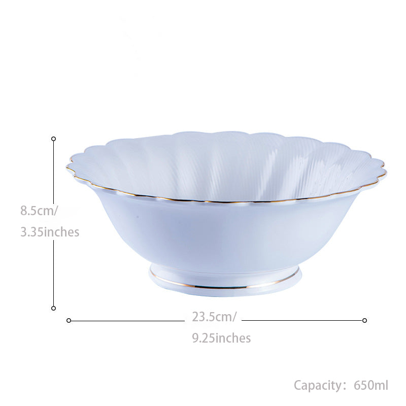 INGRI Pure White Series - Handcrafted Bone China Tableware Set - Je t'aime Resolute