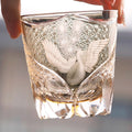 Edo Kiriko Handcrafted Peacock Pattern Whisky Glass Gray Phoenix with Wooden Box - Je t'aime Resolute