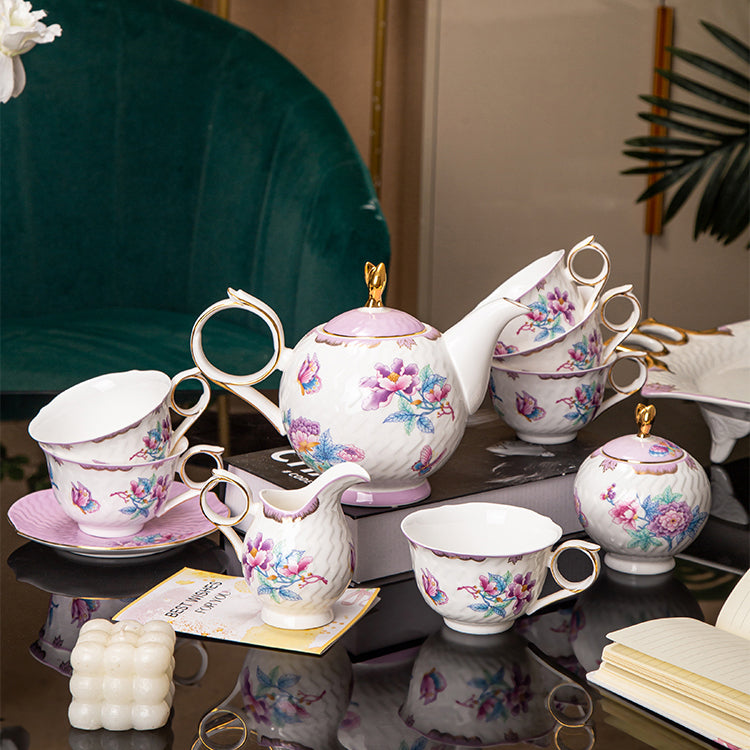 INGRI Secret Garden - Handcrafted Bone China Tea Set - Je t'aime Resolute