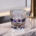 Edo Kiriko Handcrafted Fluorite Crystal Whisky Glass with Wooden Box - Je t'aime Resolute