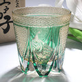 Edo Kiriko Handcrafted Peacock Motif Whisky Glass with Wooden Box - Je t'aime Resolute
