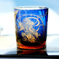 Edo Kiriko Handcrafted Raijin Whisky Glass with Wooden Box - Je t'aime Resolute