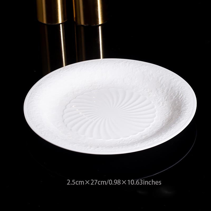 INGRI White Embossed Series – Handcrafted Bone China Tableware - Je t'aime Resolute