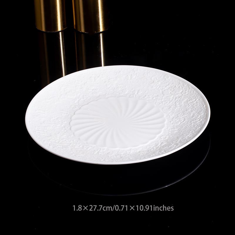 INGRI White Embossed Series – Handcrafted Bone China Tableware - Je t'aime Resolute