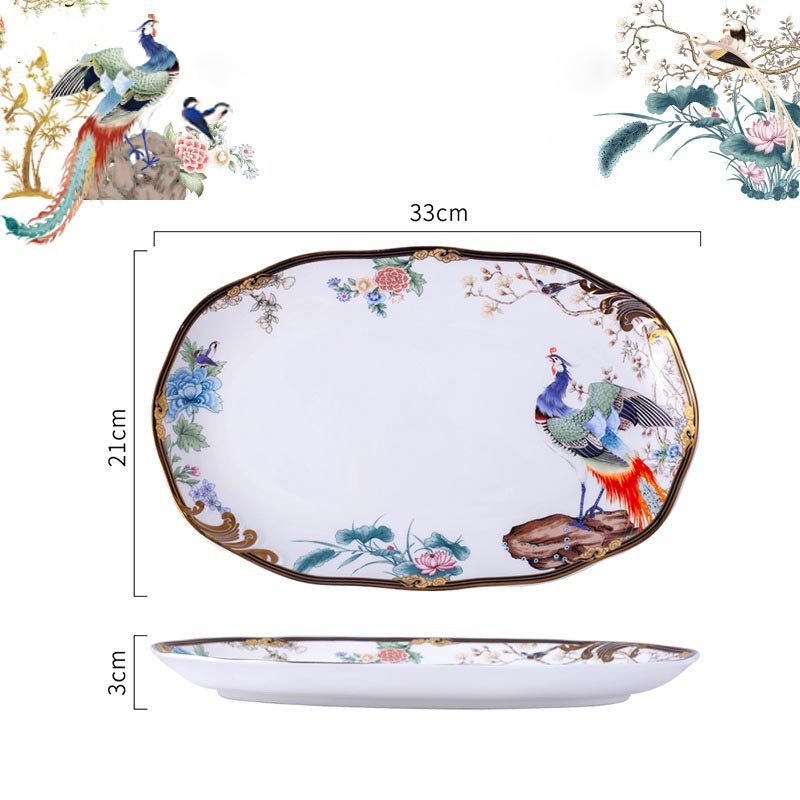 INGRI Phoenix Series Handcrafted Bone China Tableware Set - Je t'aime Resolute