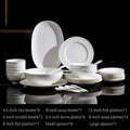 INGRI White Embossed Series – Handcrafted Bone China Tableware - Je t'aime Resolute