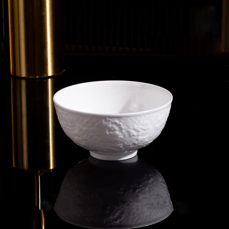 INGRI White Embossed Series – Handcrafted Bone China Tableware - Je t'aime Resolute