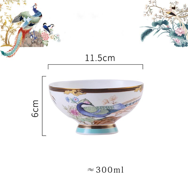 INGRI Phoenix Series Handcrafted Bone China Tableware Set - Je t'aime Resolute