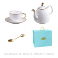 INGRI Floral Embossed Series - Handcrafted Bone China Tea Set with Gift Box - Je t'aime Resolute