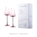 JR Handcrafted Flamingo Red Crystal Goblet for Red Wine and Cocktails - Je t'aime Resolute