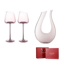 JR Handcrafted Flamingo Red Crystal Goblet for Red Wine and Cocktails - Je t'aime Resolute