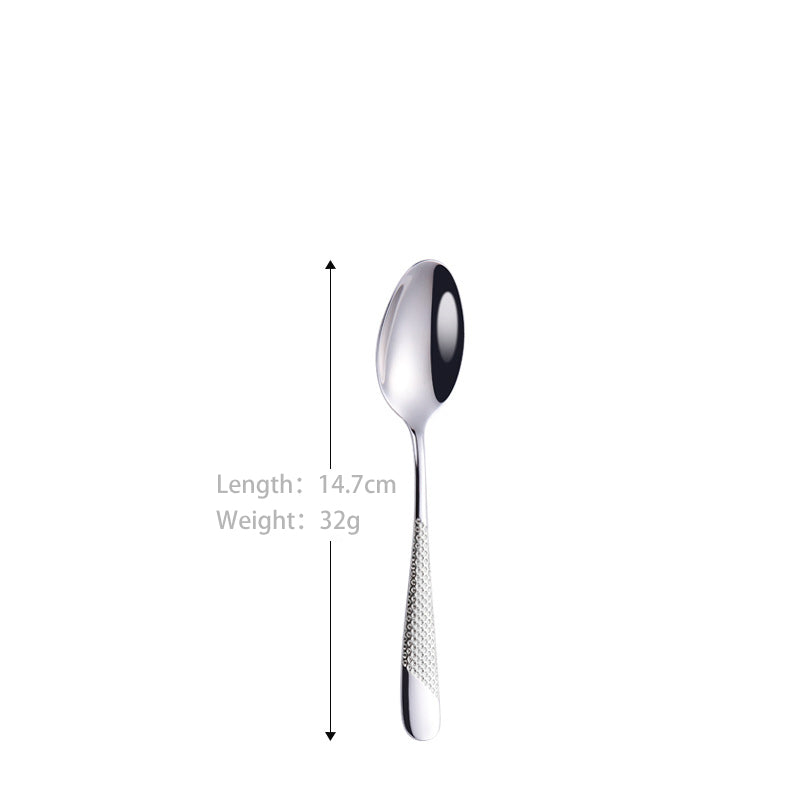 JR Star Diamond Pattern Stainless Steel Cutlery Set (4 pcs) - Je t'aime Resolute