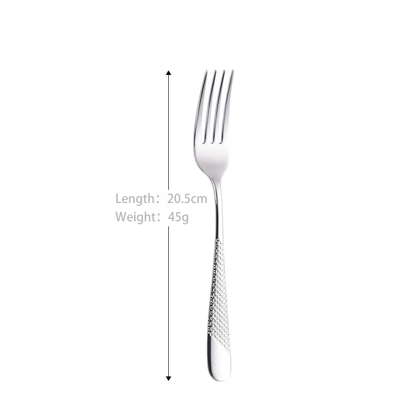 JR Star Diamond Pattern Stainless Steel Cutlery Set (4 pcs) - Je t'aime Resolute