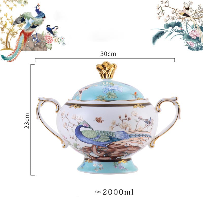 INGRI Phoenix Series Handcrafted Bone China Tableware Set - Je t'aime Resolute