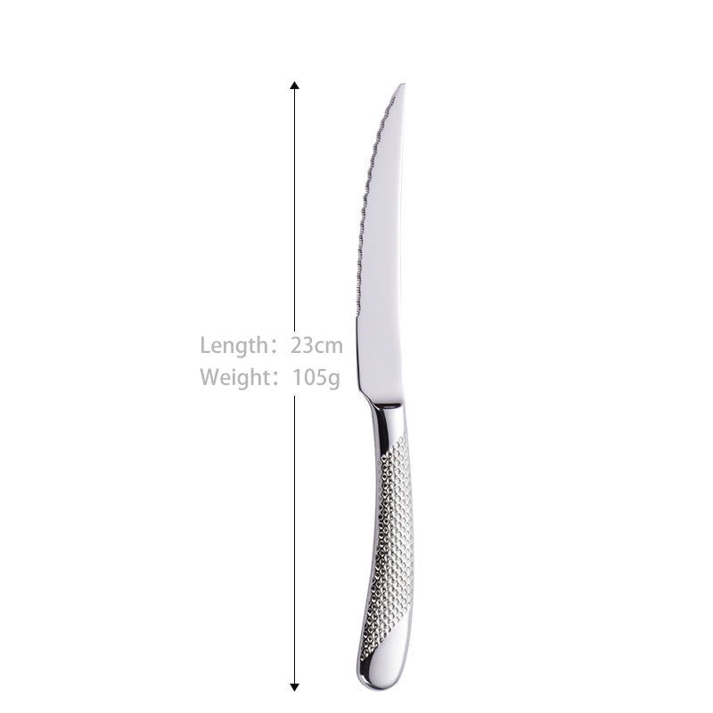 JR Star Diamond Pattern Stainless Steel Cutlery Set (4 pcs) - Je t'aime Resolute