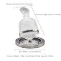 JR Handcrafted Spinning Crystal Wine Decanter with Metal Base - Je t'aime Resolute