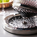 JR Handcrafted Spinning Crystal Wine Decanter with Metal Base - Je t'aime Resolute