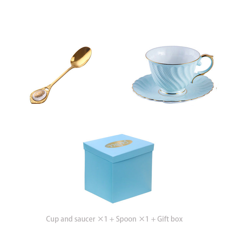 INGRI Ocean Blue Series - Handcrafted Bone China Tea Set - Je t'aime Resolute