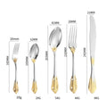 JR Vintage Embossed Stainless Steel Cutlery Set (5 pcs) - Je t'aime Resolute