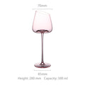 JR Handcrafted Flamingo Red Crystal Goblet for Red Wine and Cocktails - Je t'aime Resolute