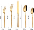 JR French Vintage Embossed Gold-Plated Stainless Steel Cutlery Set (5 pcs) - Je t'aime Resolute