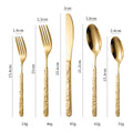 JR Marble-Pattern Stainless Steel Western Cutlery Set - Je t'aime Resolute
