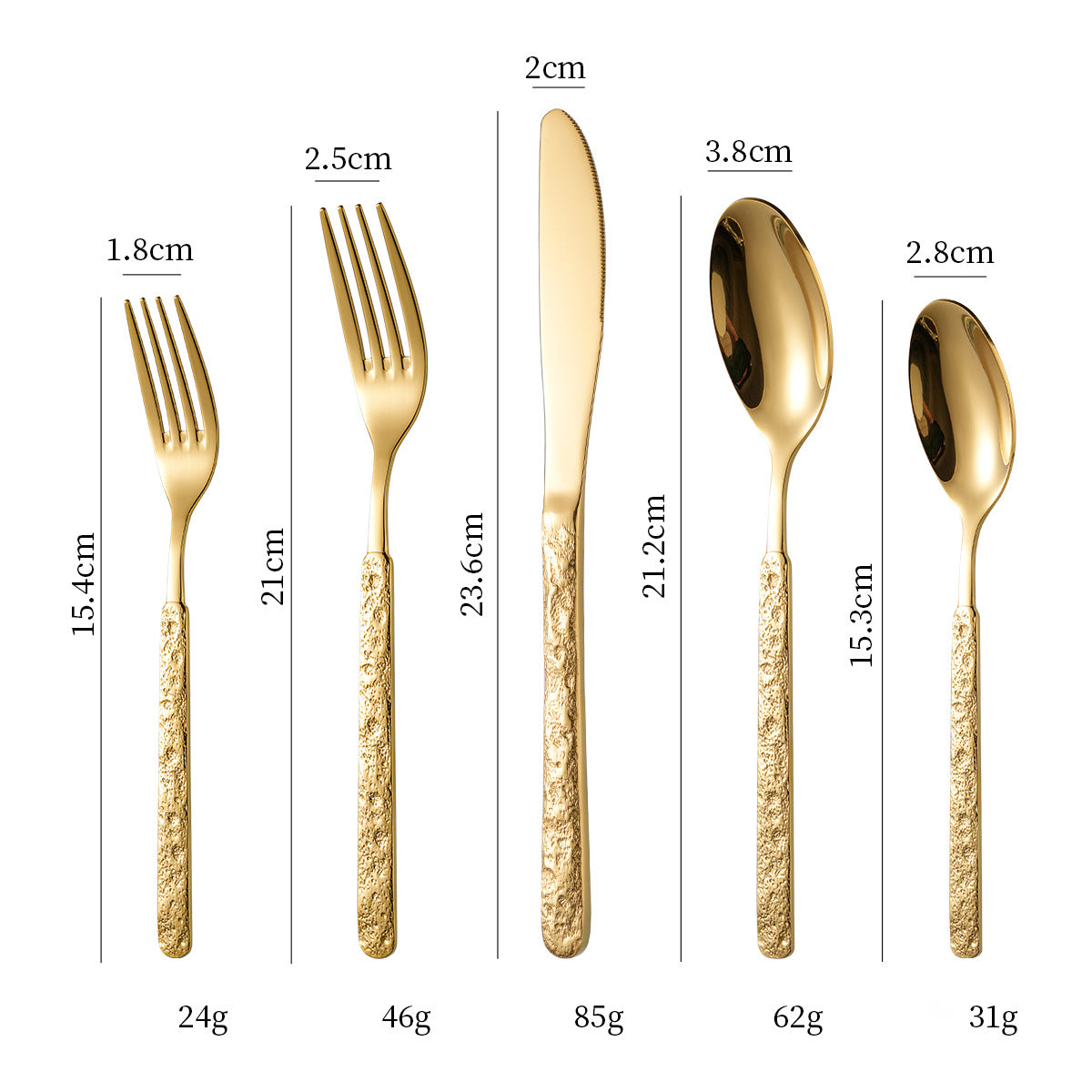 JR Marble-Pattern Stainless Steel Western Cutlery Set - Je t'aime Resolute