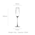 JR Handcrafted Heart-Cut Crystal Champagne Flutes with Gift Set - Je t'aime Resolute