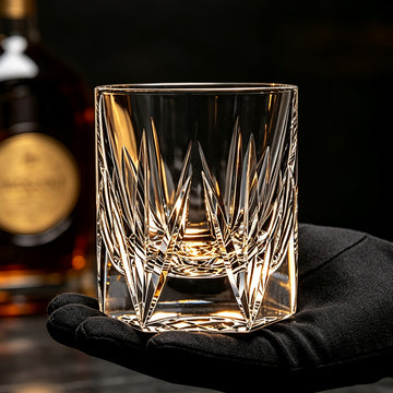 Edo Kiriko Hand-Cut Yuragi Crystal Whiskey Glass
